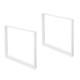 Jeu de pieds rectangulaire Square pour table 800 mm de largeur, 2 unités  - Coloris au choix Blanc
