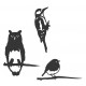 Oiseaux à planter taille mini en acier corten (lot de 3)
