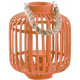 Lanterne en bambou peint - Coloris au choix Orange