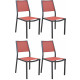 Chaise en aluminium florence (lot de 4) - Couleur au choix
