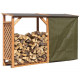 Abri bûches en bois coloris miel double