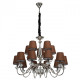 Suspension chromée elegance 15 ampoules 100 cm