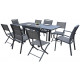 Salon de jardin full aluminium 8 personnes modulo