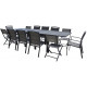 Salon de jardin full aluminium 12 personnes modulo