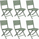 Chaises pliantes en aluminium lucca (lot de 6) - Couleur au choix Amande