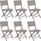Chaises pliantes en aluminium lucca (lot de 6) - Couleur au choix Taupe