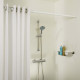 Tringle de rideau de douche télescopique 125-220 cm blanc