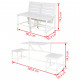 Esschert design banc de jardin blanc magique  bl064 