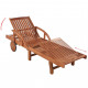 Vidaxl ensemble de chaise longue et table bois d'acacia marron 