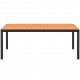 Table à manger de jardin WPC aluminium marron 185 x 90 x 74 cm