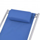 Vidaxl chaise inclinable de terrasse 2 pcs bleu acier 69 x 61 x 94 cm 