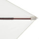 Parasol avec poteau en bois 200 x 300 cm blanc crème  