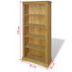 Étagère armoire meuble design bibliothèque à 5 niveaux pin 170 cm marron  