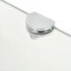 Étagère armoire meuble design de coin + supports chromés verre transparent 35 x 35 cm  