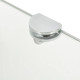 Étagère armoire meuble design de coin et supports chromés verre transparent 45x45 cm  