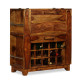 Armoire de bar bois massif 85x40x95 cm 