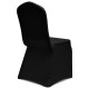 Housse de chaise extensible 100 pcs noir 