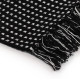 Couverture coton à carrés 125 x 150 cm noir 