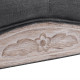 Banc lin bois solide 110x38x48 cm gris foncé 