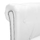 Canapé chesterfield en forme de l cuir synthétique blanc 