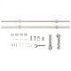 Kit fixation porte coulissante 183 cm acier inoxydable argenté 