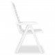 Vidaxl chaise inclinable de jardin 2 pcs 60x61x108 cm plastique blanc 