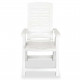 Chaises inclinables de jardin 4 pcs plastique blanc 