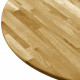 Dessus de table bois de chêne massif rond épaisseur 23 mm - Diamètre au choix 