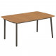 Table de jardin bois d'acacia solide et acier - Dimensions au choix 150 cm