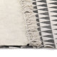 Tapis kilim coton 120 x 180 cm avec motif noir/blanc 