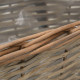 Jardinière de balcon 2 pcs osier avec doublure en pe 40 cm 