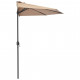 Parasol de balcon avec mât en aluminium taupe 300x150 cm demi 