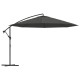 Parasol meuble de jardin en porte-à-faux avec poteau aluminium 350 cm anthracite helloshop26 02_0008630