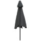 Parasol d'extérieur avec led et mât en acier 300 cm anthracite helloshop26 02_0008173 