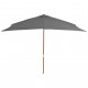 Vidaxl parasol d'extérieur avec mât en bois 200 x 300 cm anthracite 