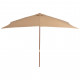 Vidaxl parasol d'extérieur avec mât en bois 200 x 300 cm taupe 