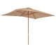 Parasol d'extérieur avec mât en bois 200 x 300 cm taupe helloshop26 02_0008245 