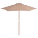 Parasol avec mât en bois 270 cm taupe helloshop26 02_0008115