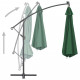 Vidaxl parasol en porte-à-feux et poteau métallique 350 cm vert 