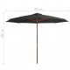 Parasol avec mât en bois 350 cm - Couleur au choix 