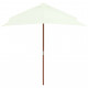 Vidaxl parasol avec mât en bois 150 x 200 cm sable 