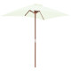 Parasol avec mât en bois 150 x 200 cm sable helloshop26 02_0008111 