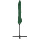 Parasol meuble de jardin porte-à-faux avec mât en acier vert 300 cm helloshop26 02_0008614 