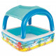 Piscine avec auvent 140 x 140 x 114 cm bleu 52192 