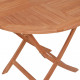 Table pliable de jardin 85x76 cm bois de teck solide 