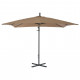 Vidaxl parasol en porte-à-faux avec poteau en acier 250x250 cm taupe 