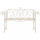 Banc de jardin 132 cm métal antique blanc 