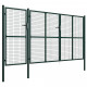 Portail de jardin acier 400 x 200 cm vert 