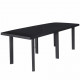 Table de jardin anthracite 216x90x72 cm plastique