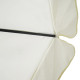 Parasol d'extérieur aluminium 500 cm blanc helloshop26 02_0008144 